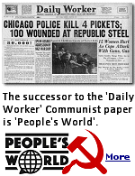 The Daily Worker was a newspaper published in New York City by the Communist Party. Publication began in 1924 and was replaced in 1968 by People's World. 
